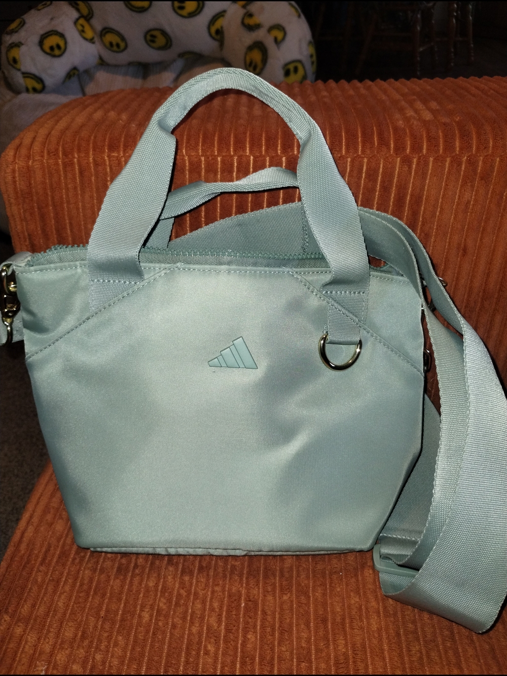 Adidas Mint Crossbody Tote Bag with Removable Strap